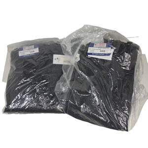 National Patrol Security Pants Mens Sz 36R Black Uniform Workwear Lot of 2 NWT